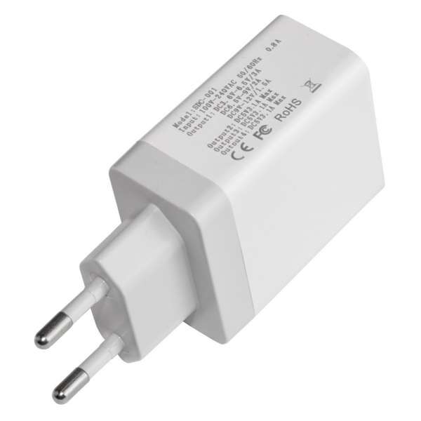 Makki бързо зарядно Fast Charger - QC3.0+3xUSB 30W White - MAKKI-QC48W4