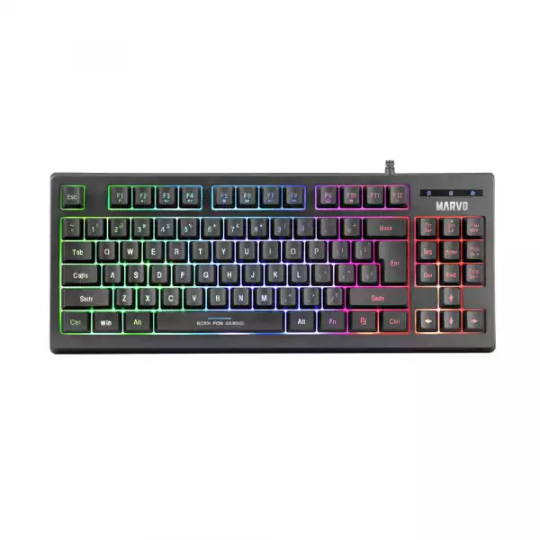 Marvo геймърска клавиатура Gaming Keyboard TKL 87 keys - K607