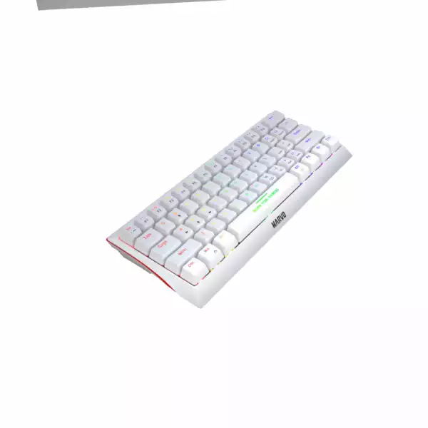 Marvo геймърска клавиатура Gaming Mechanical keyboard 61 keys TKL Hecate 61R WH - KG962G White - RED switches, RGB (English US)