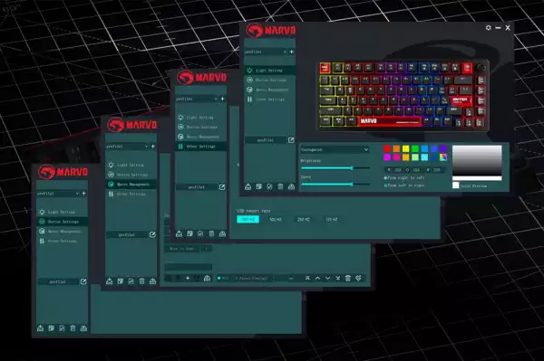 Marvo геймърска механична клавиатура Gaming Mechanical Keyboard Arma 82 KG936 - 1K, TNT Peach Switches [Linear], (English US)