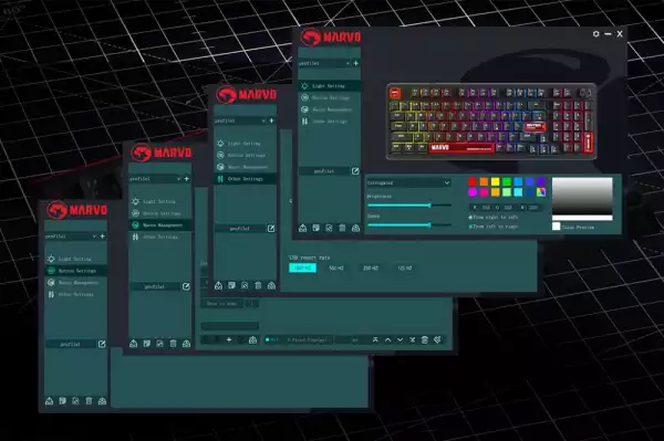 Marvo геймърска механична клавиатура Gaming Mechanical Keyboard Arma 98 KG937 - 1K, TNT Peach Switches [Linear], (English US)