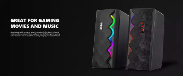 Marvo Тонколони Gaming Speakers 2.0 6W Bluetooth RGB - MARVO-SG-269