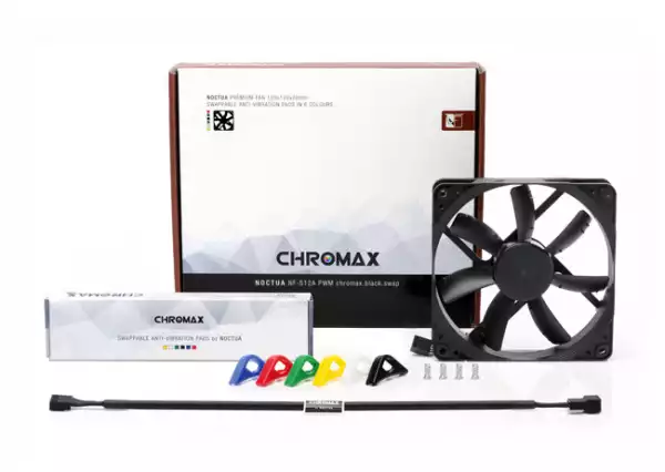 Noctua вентилатор Fan 120mm NF-S12A PWM Chromax.black.swap