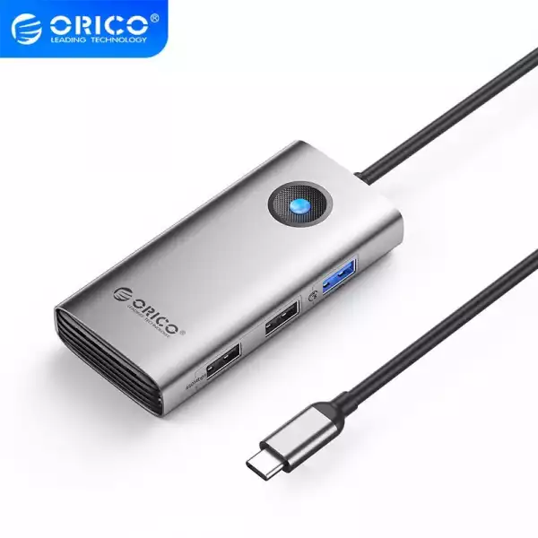 Orico докинг станция Docking Station Type-C Power Distribution 60w - PW11-5P-GY-EP - HDMI, USB3.0 x1, USB2.0 x1