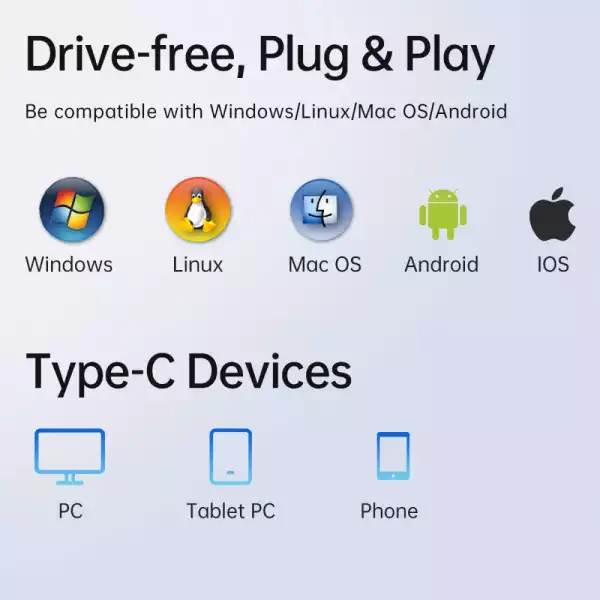 Orico докинг станция Docking Station Type-C - PW11-9P-GY-EP - HDMI x 1, VGA x 1, USB3.0 x 3, USB-C PD100W x 1, LAN x 1 (1Gbps), SD/TF