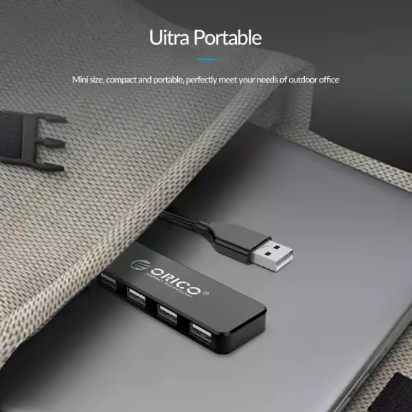 Orico хъб USB2.0 HUB 4 port Black - FL01-BK Orico хъб USB2.0 HUB 4 port Black - FL01-BK