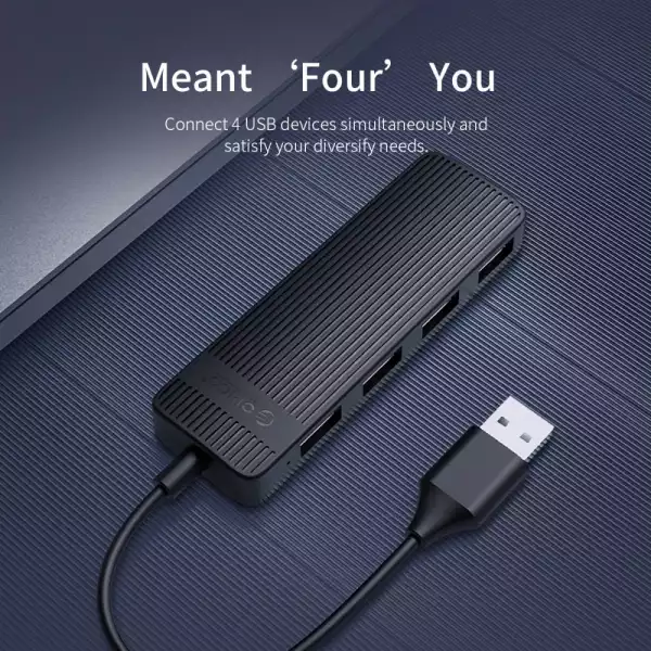 Orico хъб USB2.0 HUB 4 port Black - FL02-BK