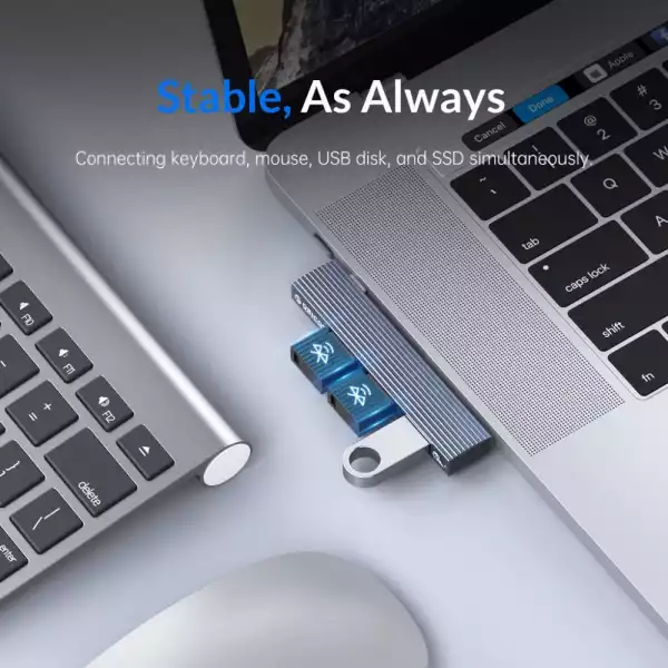 Orico хъб USB3.0/2.0 HUB 3 port TYPE C, Aluminum - AH-W13-GY