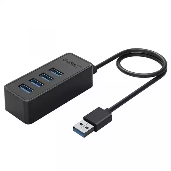 Orico хъб USB3.0 HUB 4 port - USB/Micro USB input, Black - W5P-U3-030 Orico хъб USB3.0 HUB 4 port - USB/Micro USB input, Black - W5P-U3-030