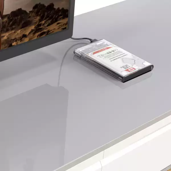 Orico прозрачна външна кутия за диск Storage - Case - 2.5 inch USB 3.0 transparent - 2139U3-CR