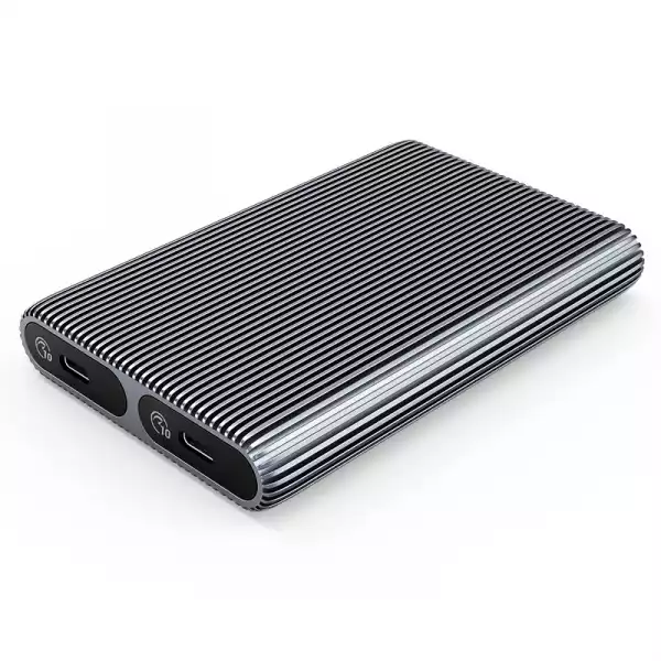 Orico външна кутия за диск Storage - Case - M.2 NVMe Dual-Bay - USB-C 10Gbps, Aluminium - AM2C3-2N-GY