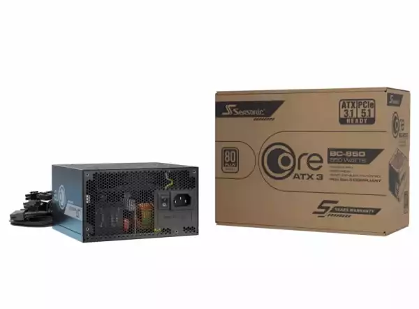 Seasonic захранване PSU ATX 3.1 850W Bronze, PCIe 5.1 - CORE BC-850 - SRP-CBC851-A5A51JF