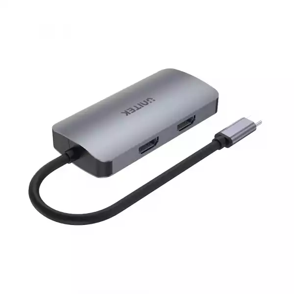 Unitek докинг станция Docking Station Type-C 5-in-1 - uHUB P5 Trio D1051A - USB-C PD100W x 1, HDMI x 2, VGA, USB3.0 x 1 Unitek докинг станция Docking Station Type-C 5-in-1 - uHUB P5 Trio D1051A - USB-C PD100W x 1, HDMI x 2, VGA, USB3.0 x 1