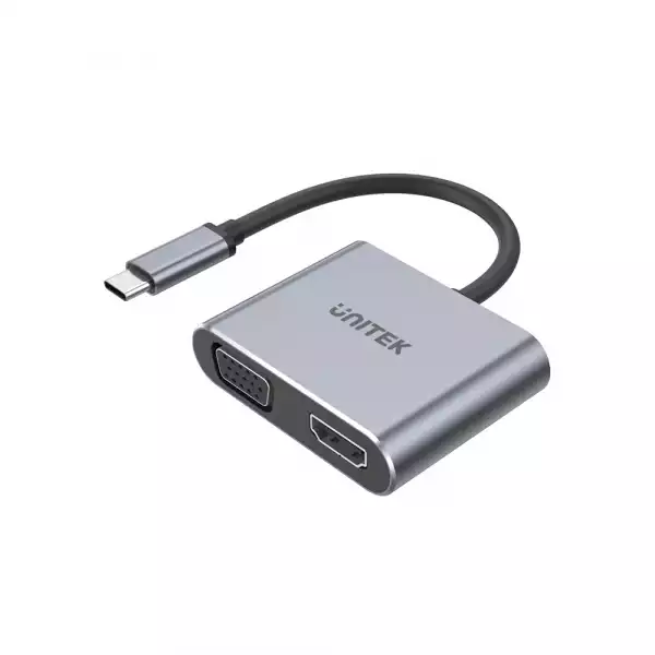 Unitek докинг станция Docking Station Type-C 4-in-1 - uHUB Q4+ Lite D1049A - USB-C PD100W x 1, HDMI x 1, VGA, USB2.0 x 1 Unitek докинг станция Docking Station Type-C 4-in-1 - uHUB Q4+ Lite D1049A - USB-C PD100W x 1, HDMI x 1, VGA, USB2.0 x 1