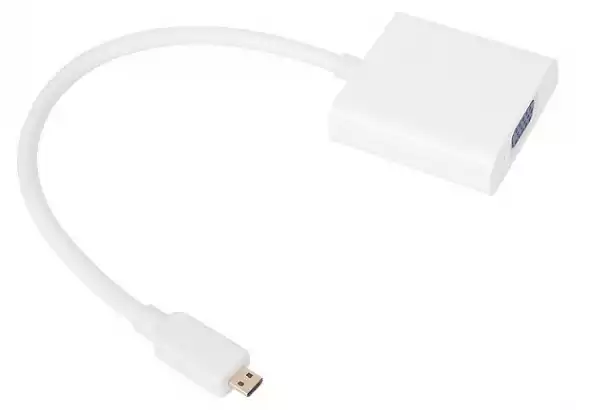 VCom Адаптер Adapter Mini HDMI CM to VGA F White - CG592-0.15m