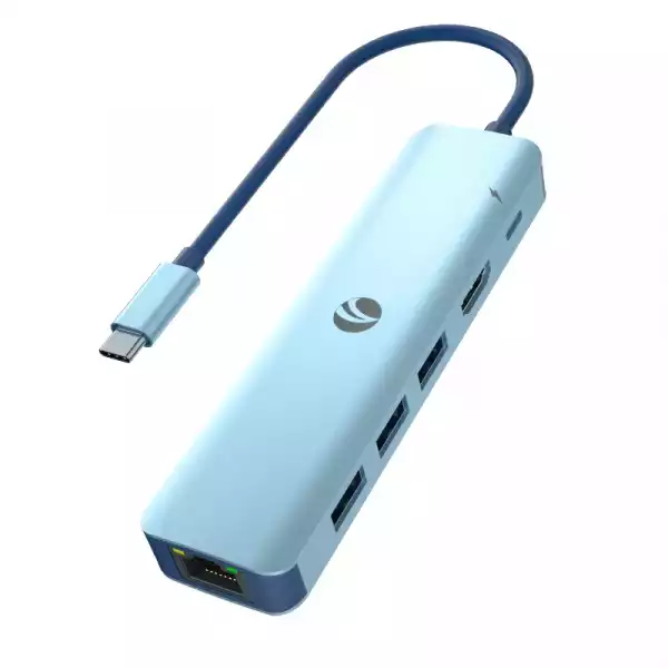 VCom докинг станция Docking Station Type-C 6-in-1 - CUE55 - PD3.0 100W, LAN 1000Mbps, HDMI, USB3.0 x 3