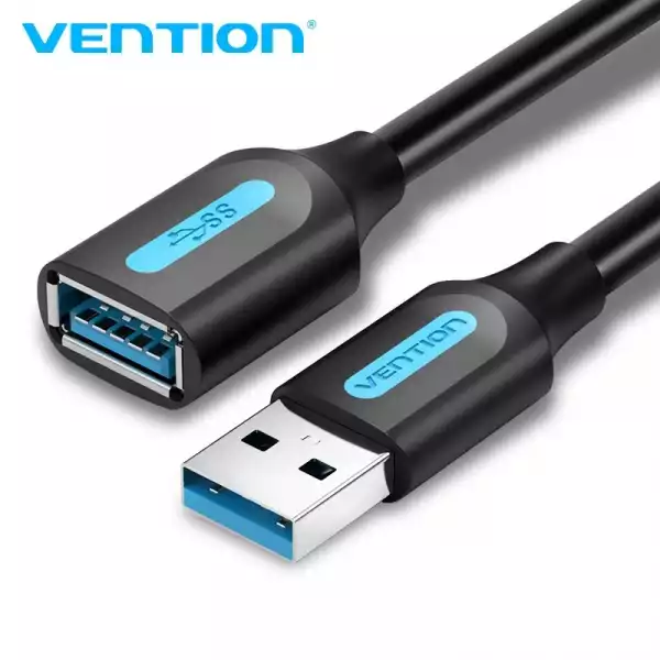 Vention Кабел USB 3.0 Extension AM / AF - 2.0M Black - CBHBH Vention Кабел USB 3.0 Extension AM / AF - 2.0M Black - CBHBH