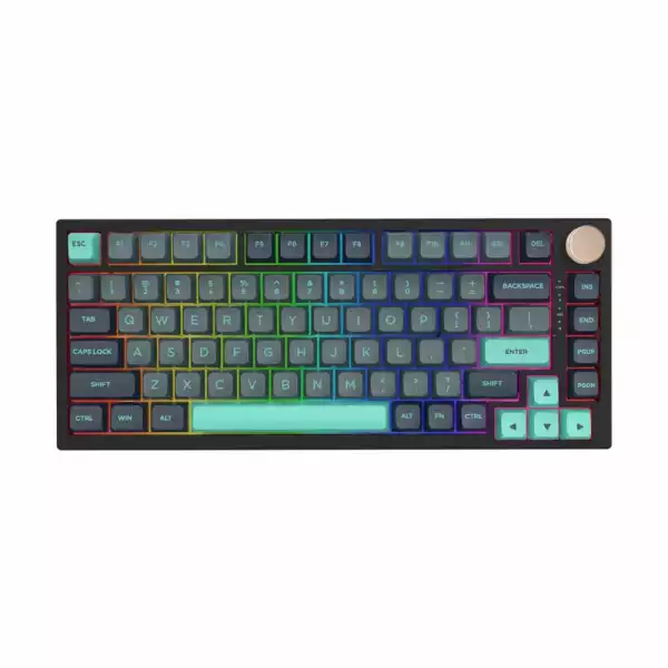 VGN безжична геймърска механична клавиатура Wireless Gaming Mechanical Keyboard - N75 PRO Caribbean Blue - Kailh Vaporwave Switches, RGB