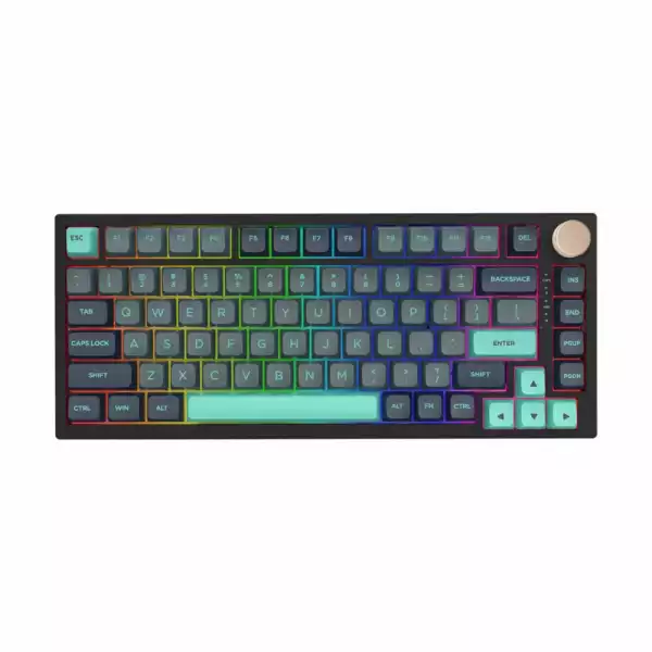 VGN професионална геймърска механична клавиатура Professional Gaming Mechanical Keyboard N75 RGB Caribbean Blue - Power Purple Switches [Tactile]
