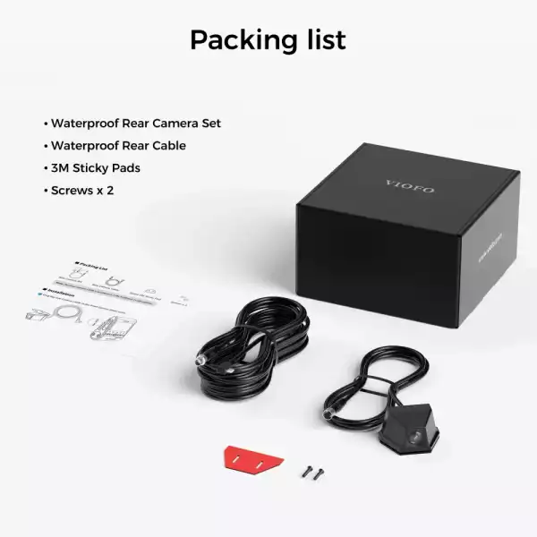 VIOFO водоустойчива камера за заден ход Waterproof Rear Camera - RWC200 - 2K Quad HD, 9.5m cable included