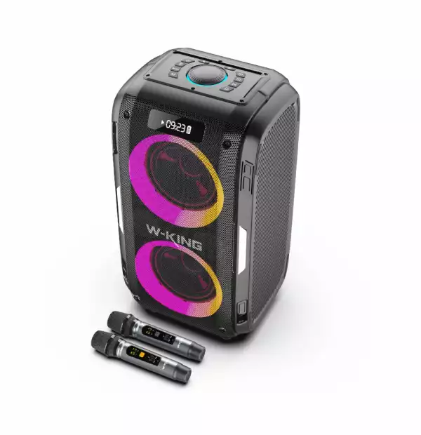 W-King Блутут парти колона Bluetooth Party Speaker - T9 PRO - 120W, 2 x Wireless Microphones, Karaoke