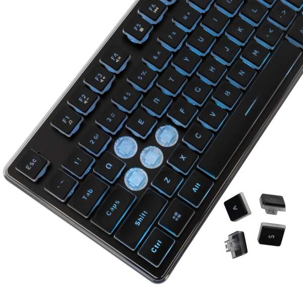 White Shark геймърска клавиатура Gaming Keyboard TACHI - Low-Profile (English US), Black