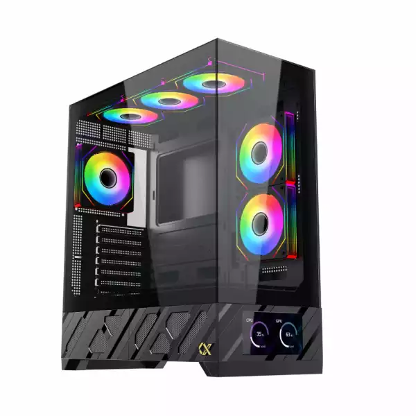 Xigmatek кутия Case E-ATX - Alphard Pro - 6 inch LCD Display, 6 ARGB Fans