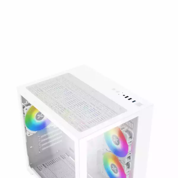 Xigmatek кутия Case mATX - Aqua M Lite Arctic - 5 ARGB Fans