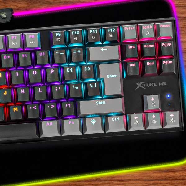 Xtrike ME геймърска механична клавиатура Gaming Mechanical keyboard 87 keys TKL - GK-989B - RED switches