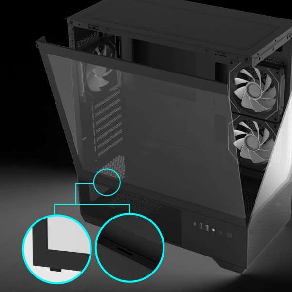 Zalman кутия Case ATX - Chronix BLACK - 3 x 120 mm A-RGB, USB-C, Tempered Glass