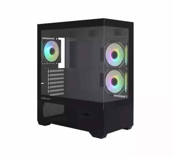 Zalman кутия Case ATX - Chronix BLACK V2 - 3 x 120 mm A-RGB, USB-C, Tempered Glass