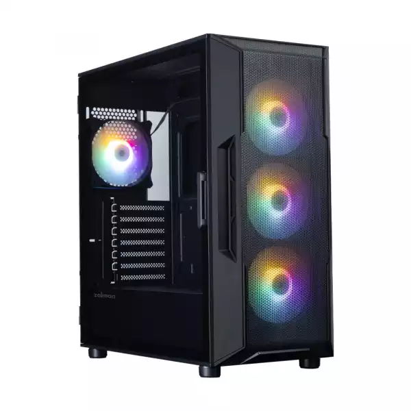 Zalman кутия Case ATX - I3 NEO V2 Black - RGB, Mesh