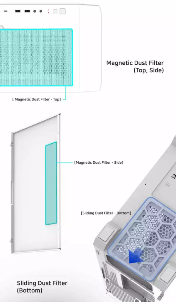Zalman кутия Case EATX - Z10 DUO White - Mesh/Tempered Glass