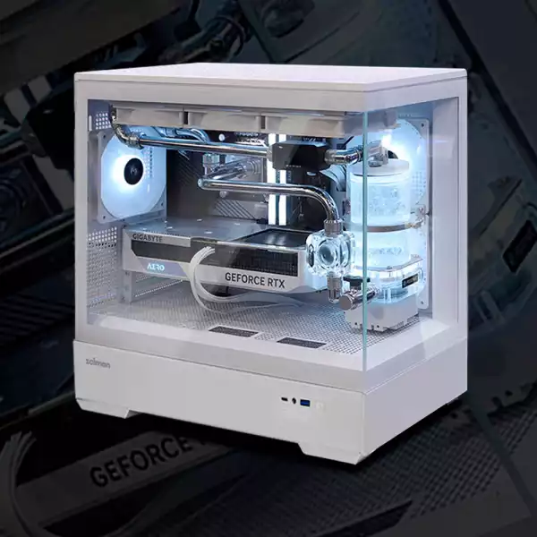 Zalman кутия Case mATX - P30 White - aRGB, Tempered Glass