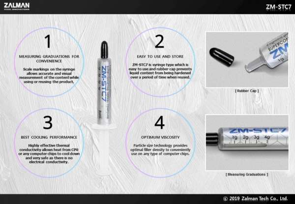 Zalman термо паста Thermal compound 7.2W/mK 4g - ZM-STC7