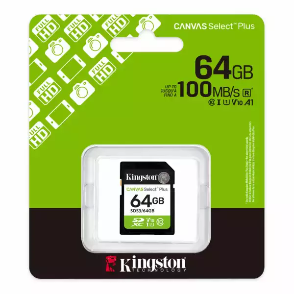 64G SD KINGST CANVAS SEL+ G3