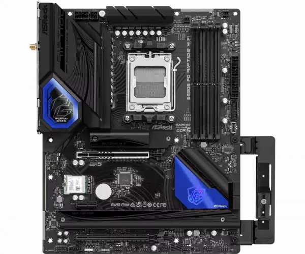ASROCK MB Desktop B650E PG Riptide Wi Fi, AM5, 4x DDR5, 1x PCIe 5.0 x16, 1x PCIe 3.0 x16, 1x PCIe 4.0 x1, 1x Blazing M.2, 1x Hyper M.2, 1x M.2, 4x SATA3 6.0 Gb/s, 7.1 CH HD Audio, 1x HDMI, 2.5G LAN, 1x USB-C, 6x USB 3.2, 9x USB 2.0