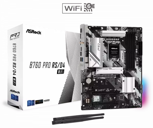 ASROCK MB B760 LGA1700 4 x DDR4 1 x HDMI 1 x DisplayPort 1 x M.2 4 x SATA3 ATX