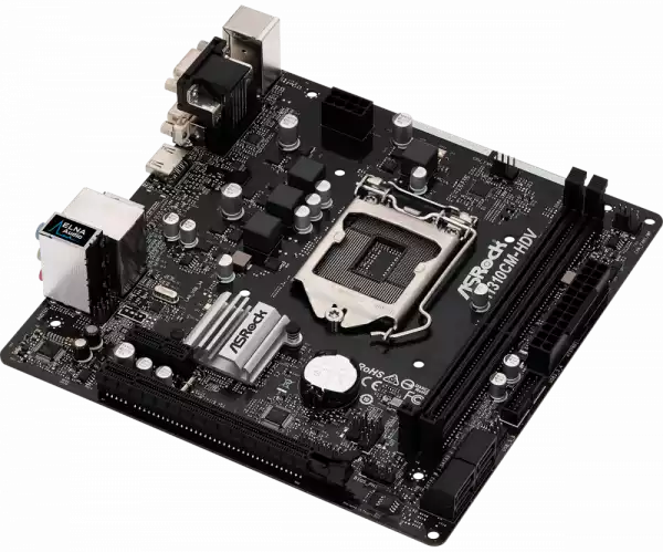 ASROCK Main Board Desktop H310CM-HDV (S1151, 2xDDR4,1xPCIe x16,1xPCI Ex1, 4 SATA3 ,GLAN,VGA,DVI,HDMI,USB 3.1 ) mATX retail