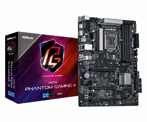 ASROCK Main Board Desktop Intel H570 chipset (S1200, 4x DDR4, 2x PCIe x16, 3x PCIe x1, 6x SATA3 , 2x M.2, 1x HDMI, 1x DP, 6x USB 3.2, 2x USB 2.0) ATX.