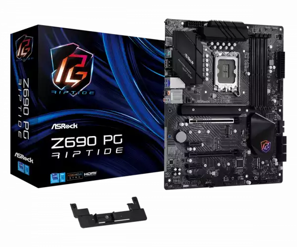 ASROCK Main Board Desktop Z690 PG Riptige (S1700, Z690, 4x DDR4, 2x PCIe x16, 3x PCIe x1, 8x SATA3 6.0Gb/s, 2x m.2 PCIe Gen4x4, RAID 0,1,5,10, 9x USB 3.2, 1x USB-C 1x RJ-45 2.5G Lan, HDMI, SPDIF, ATX, Retail ASROCK Main Board Desktop Z690 PG Riptige (S1700, Z690, 4x DDR4, 2x PCIe x16, 3x PCIe x1, 8x SATA3 6.0Gb/s, 2x m.2 PCIe Gen4x4, RAID 0,1,5,10, 9x USB 3.2, 1x USB-C 1x RJ-45 2.5G Lan, HDMI, SPDIF, ATX, Retail