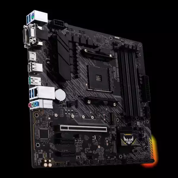 ASUS TUF GAMING A520M-PLUS AM4 4xDIMM DDR4 DVI-D HDMI D-Sub 3xPCIe M.2 4xSATA 7xUSB 3.0 5xUSB 2.0 mATX MB