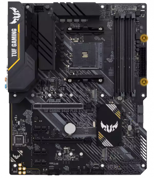 ASUS TUF GAMING B450-PLUS II AM4 B450 4xDIMM DDR4Up to 128GB M.2 4xSATA 6Gb/s6xUSB 2.0 8xUSB 3.2