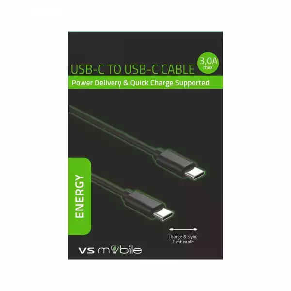 VSM CABLE USB-C - USB-C 1M BK VSM CABLE USB-C - USB-C 1M BK