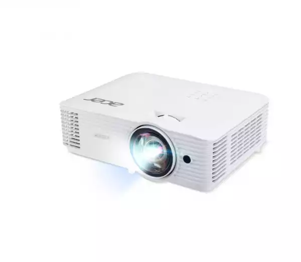 Acer Projector S1287, DLP, Short Throw 0.6, XGA (1024x768), Max WUXGA (1920x1200), 4000 ANSI Lumens, 20,000:1 Dynamic Black, HDMI 3D Ready, 2x HDMI (1.4b), DC Out (5V/1A, USB-A), RS232, Speaker 16W, Bluelight Shield, 3.1 kg, 3Y, White