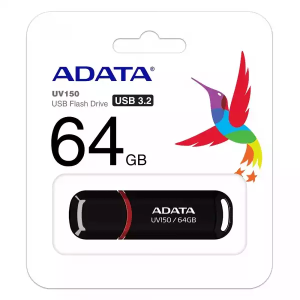 Adata 64GB UV150 USB 3.2 Gen1-Flash Drive Black Adata 64GB UV150 USB 3.2 Gen1-Flash Drive Black