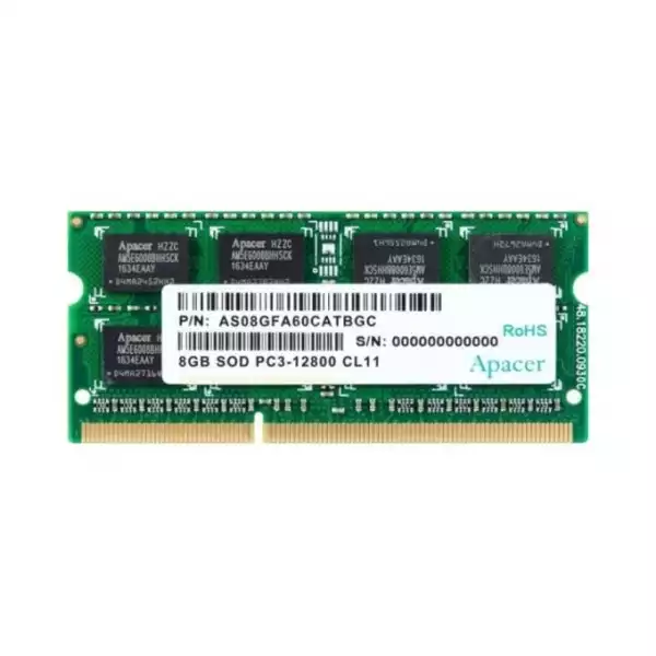 Apacer 8GB Notebook Memory - DDR3 SODIMM PC12800 512x8 @@ 1600MHz