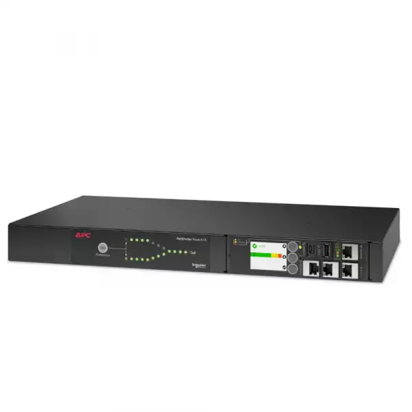 APC Rack Automatic Transfer Switch, 230V, 16A, C20 in, (8) C13 (1) C19 out