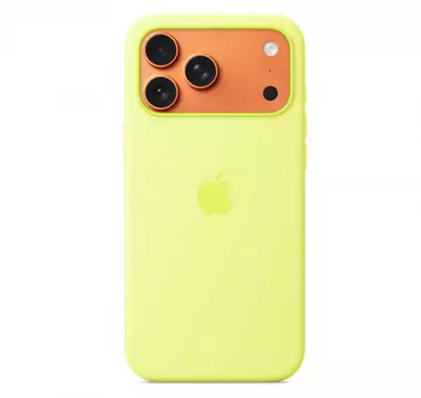 Apple iPhone 17 Pro Max Silicone Case with MagSafe – Neon Yellow