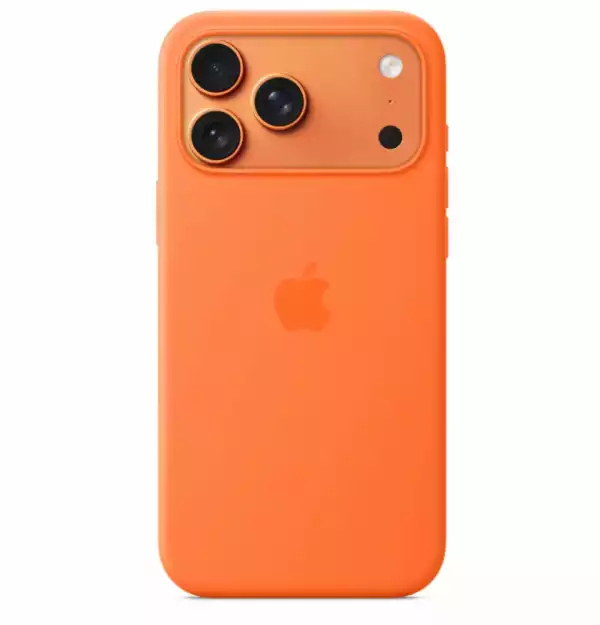 Apple iPhone 17 Pro Max Silicone Case with MagSafe – Orange